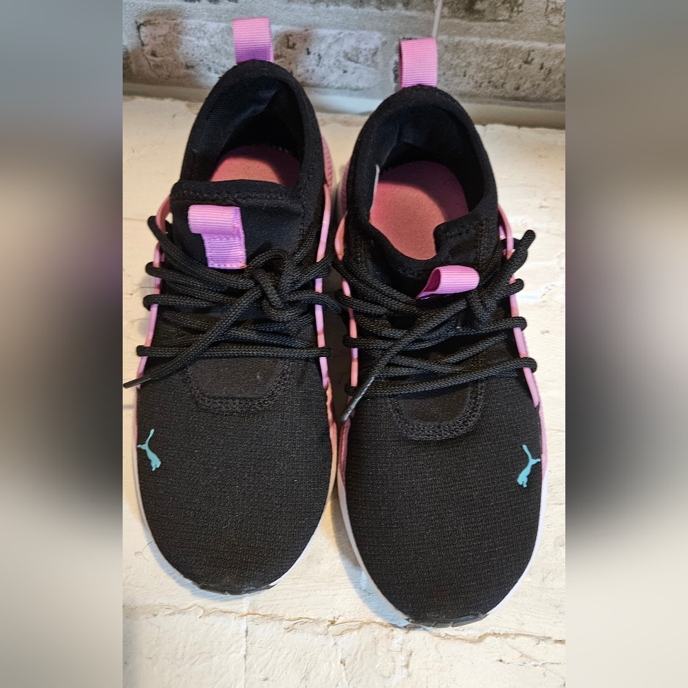 Puma Black and Pink Sneakers